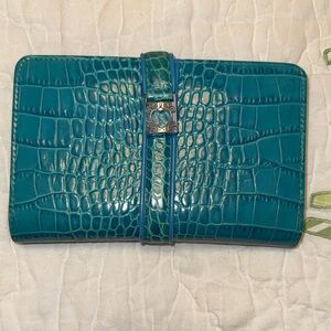Brighton Teal Crocodile-Embossed Women's Bag